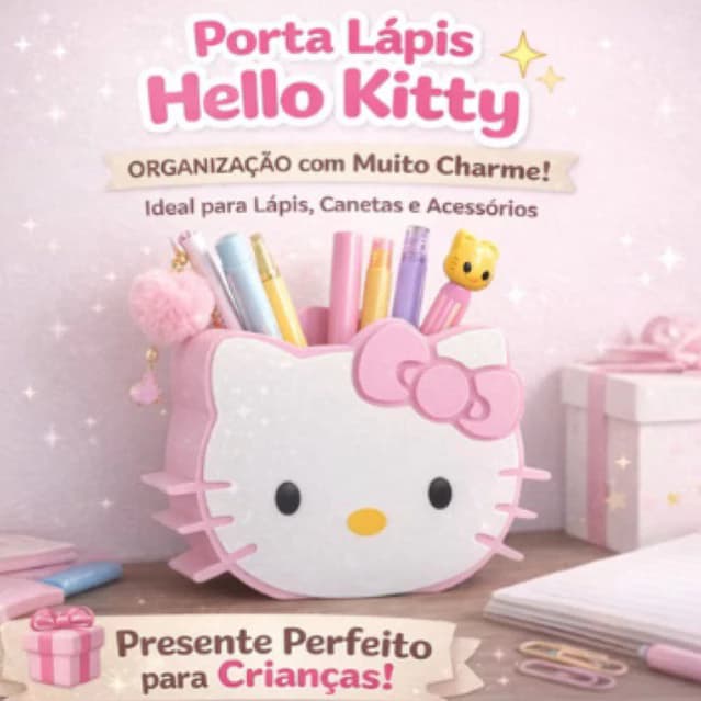 Porta Lápis Hello Kitty 3D Grande