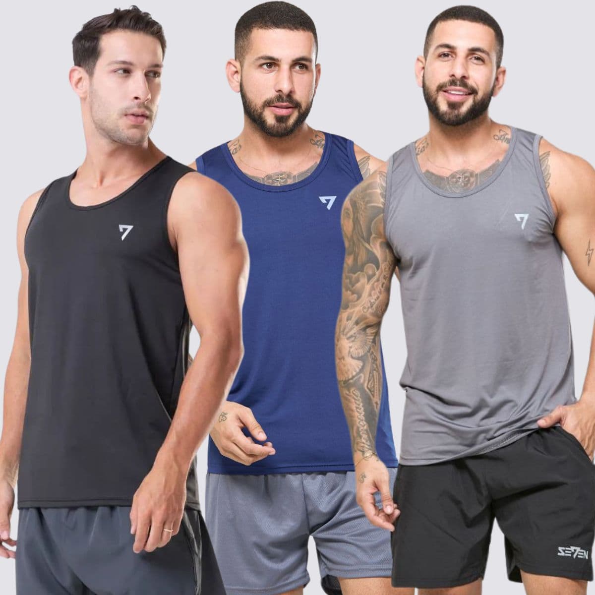 3 Regatas Dry fit UV Protect Seven Line