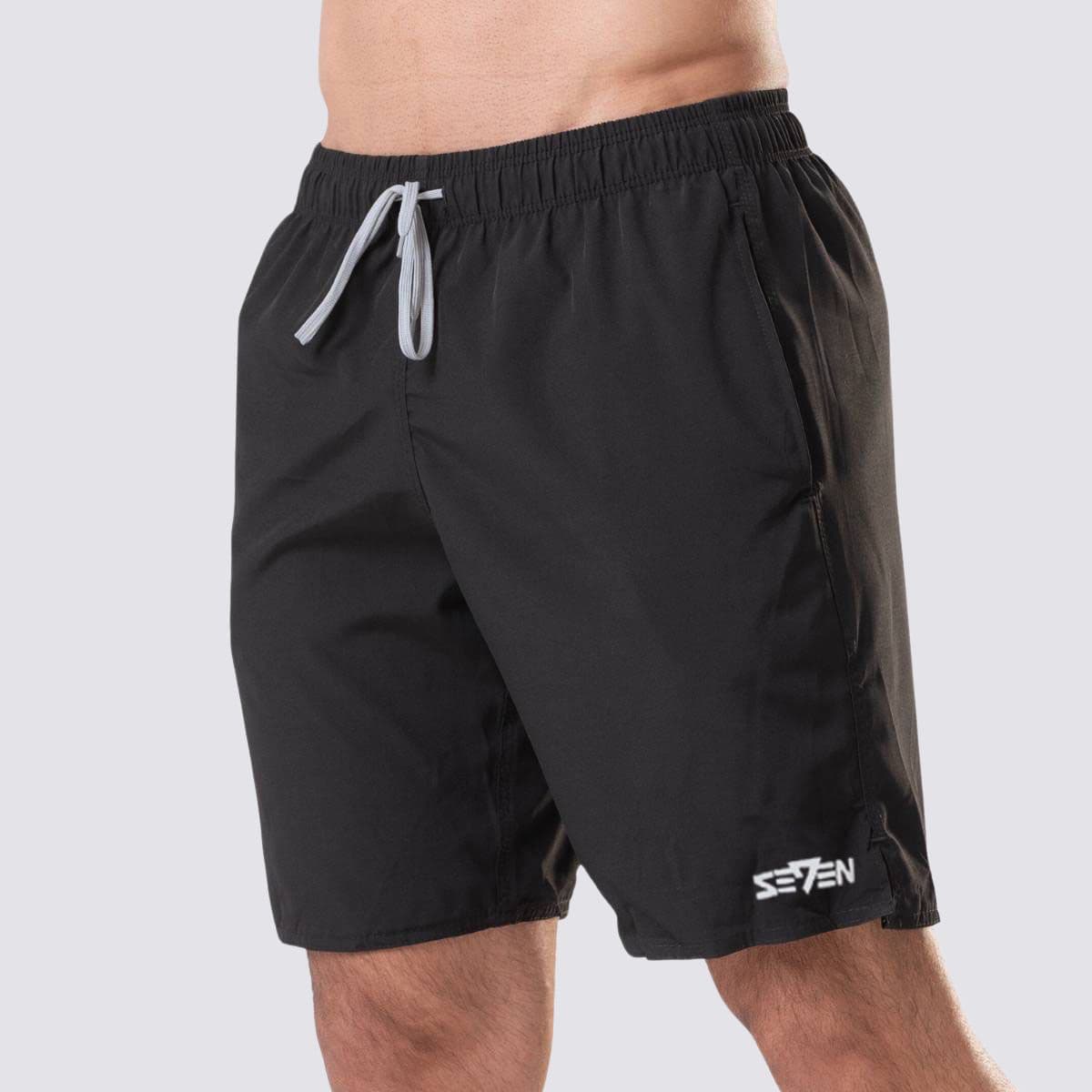 Bermuda Masculina Tactel Preto Seven Line