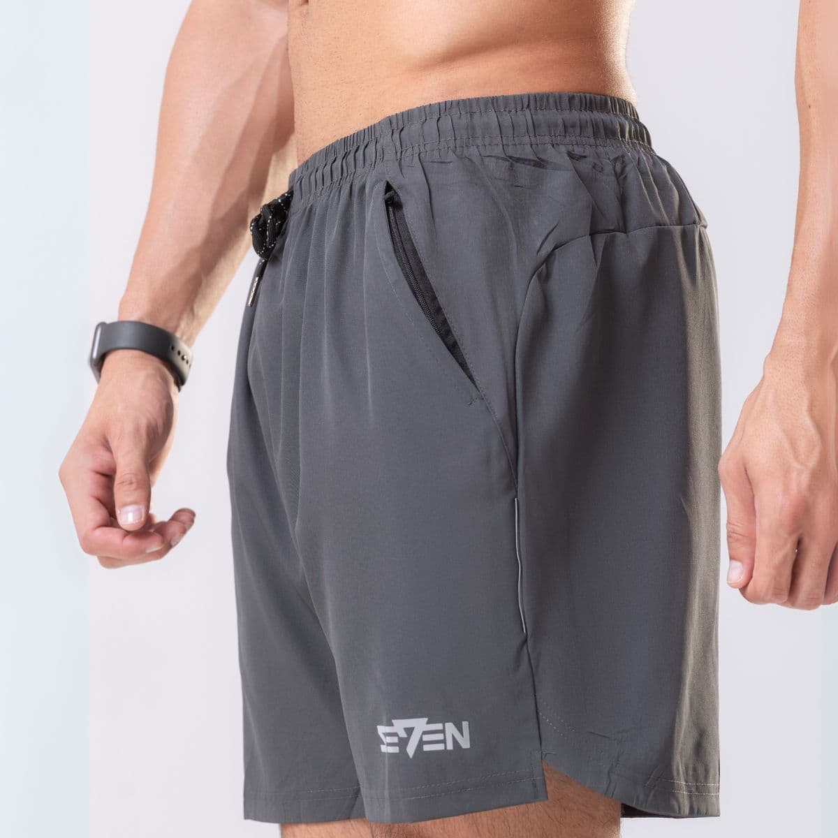 Bermuda Premium Tactel Masculina Cinza Seven Line