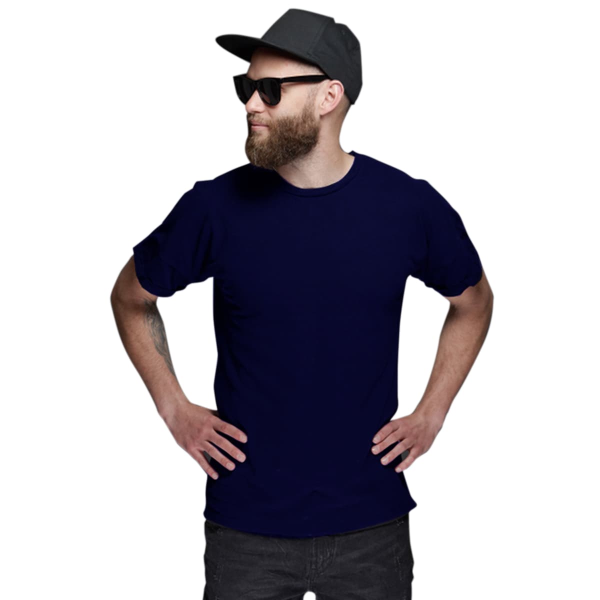 Camisa Algodão 30.1 Masculina Seven Line Azul Marinho