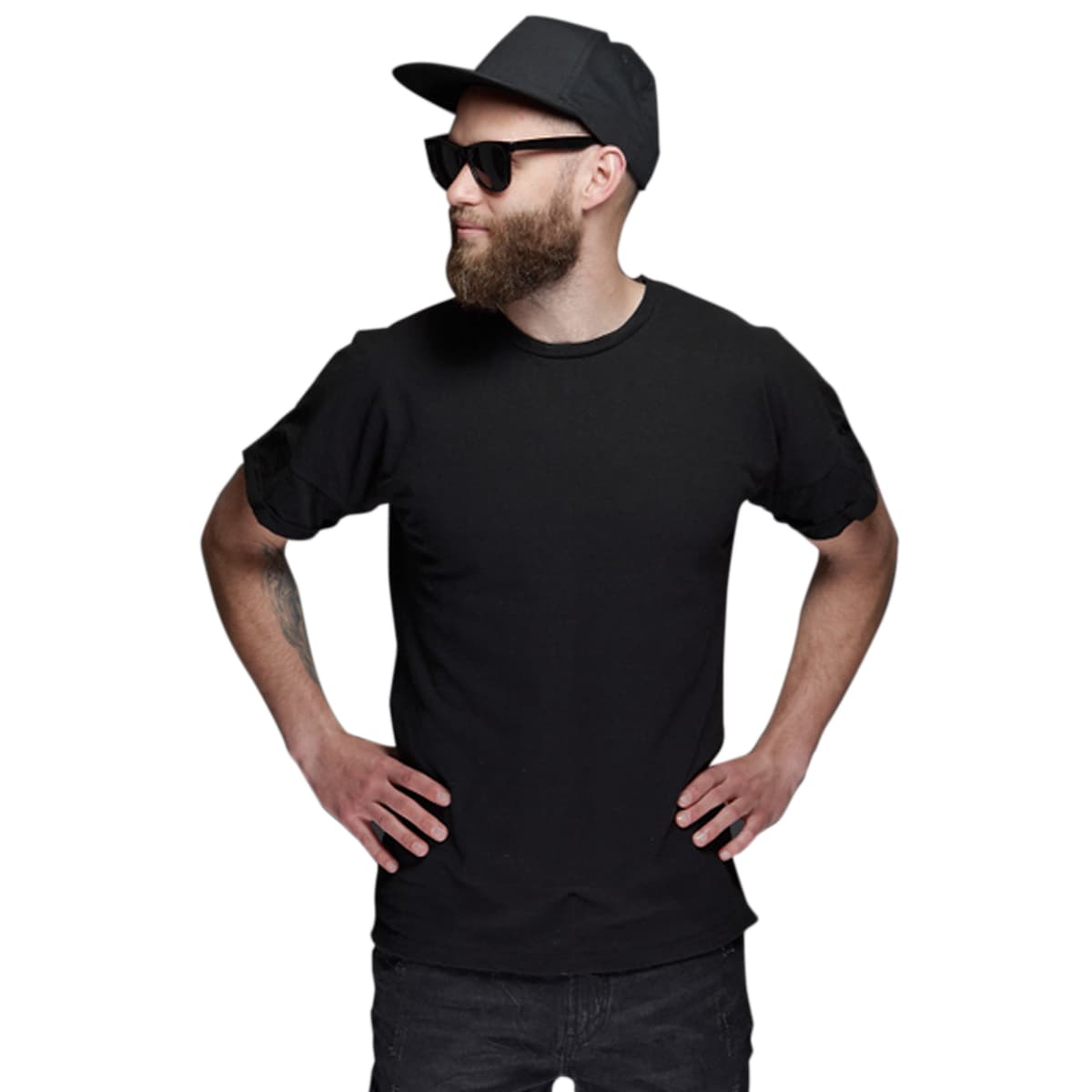 Camisa Algodão 30.1 Masculina Seven Line Preto