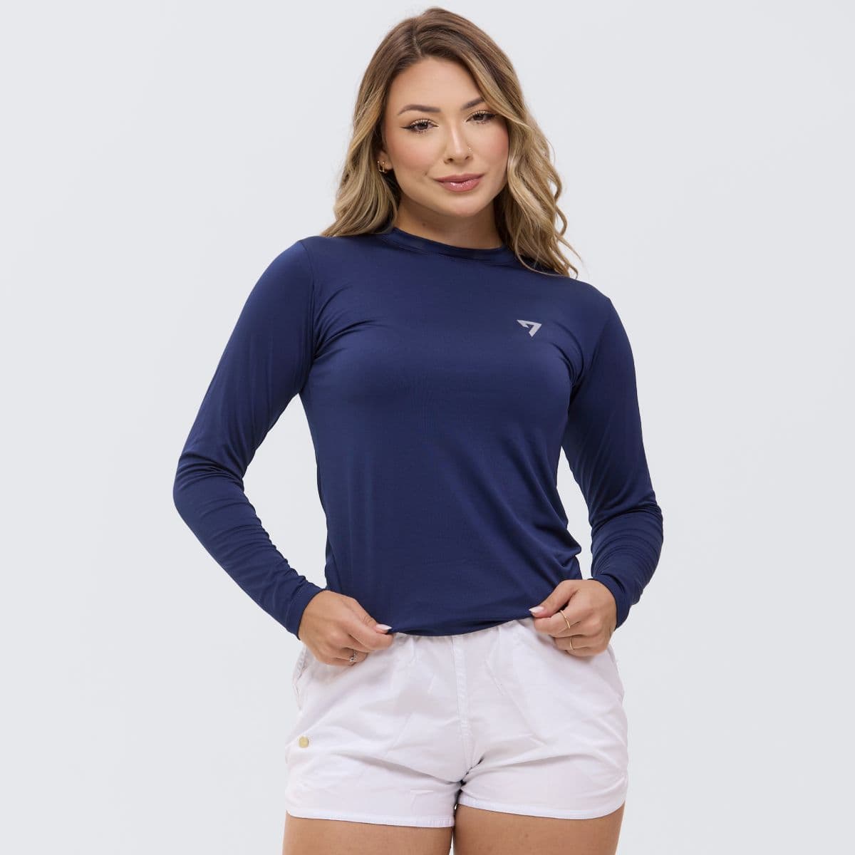 Camisa Proteção Solar UV50 Feminina Azul Marinho