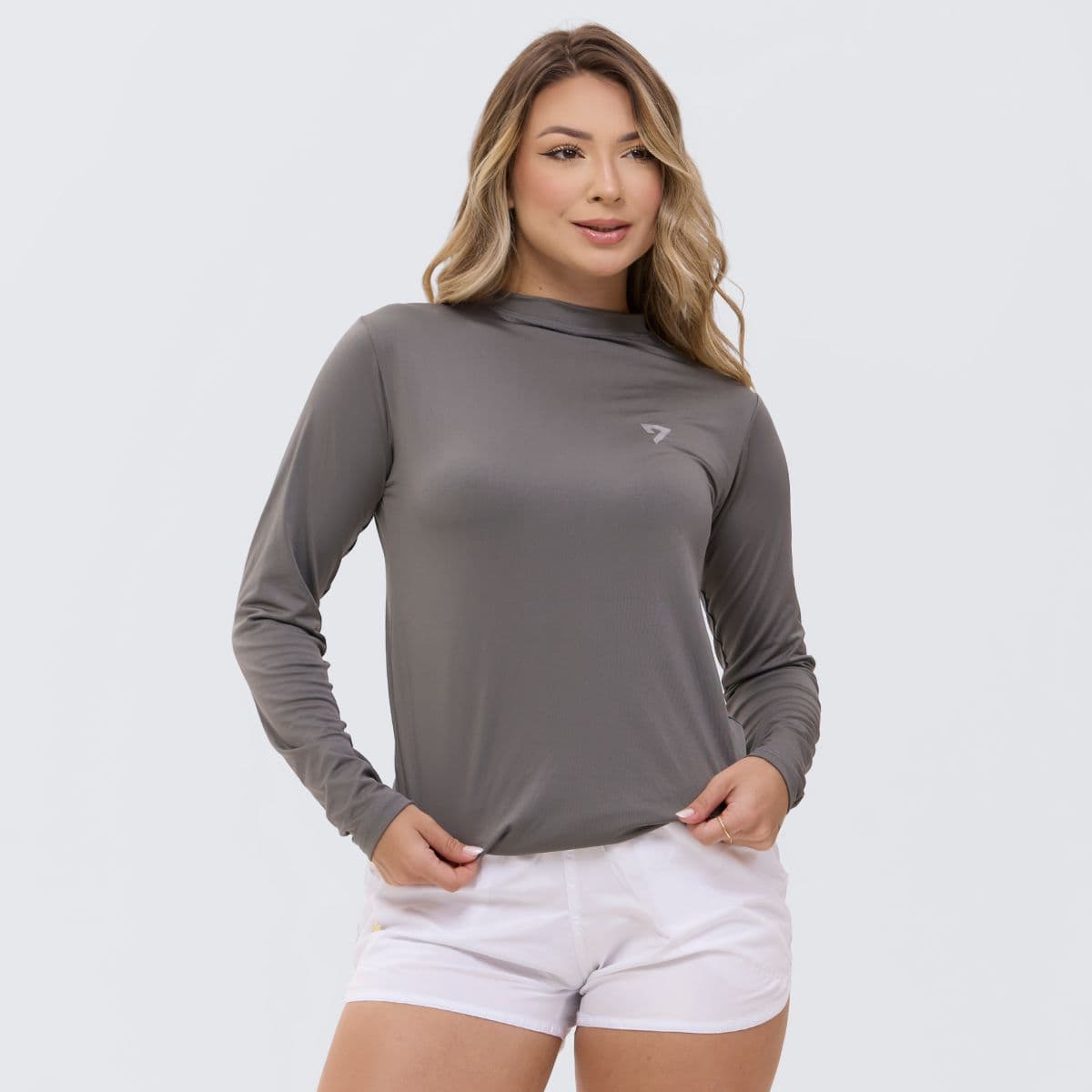 Camisa Proteção Solar UV50 Feminina Cinza