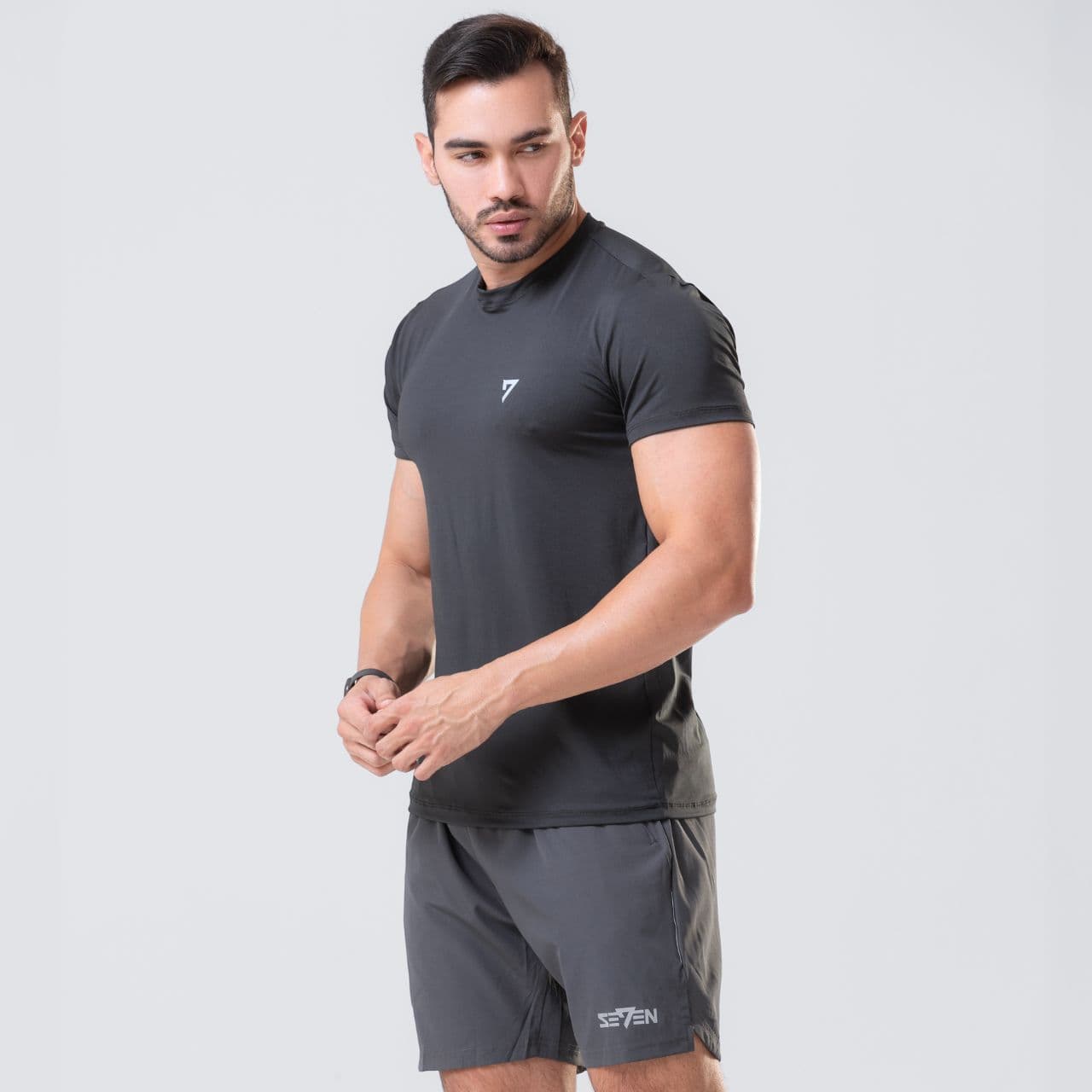 Camisa Proteção Solar UV50 Masculina Manga Curta Preto
