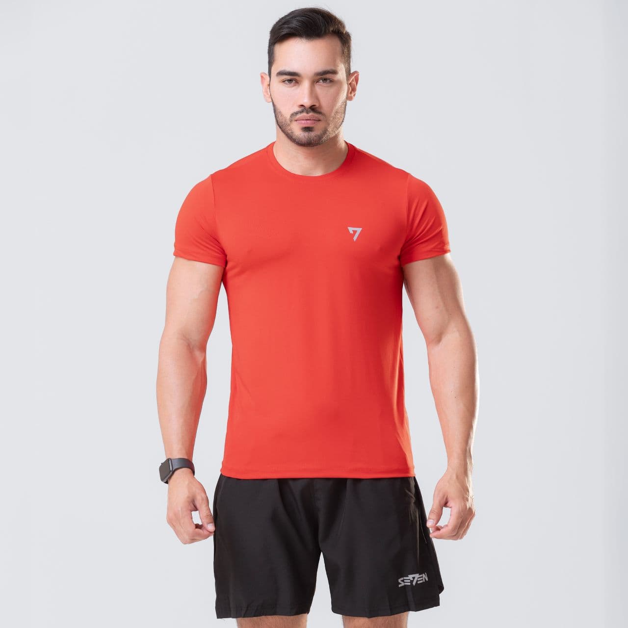 Camisa Proteção Solar UV50 Masculina Manga Curta Vermelho