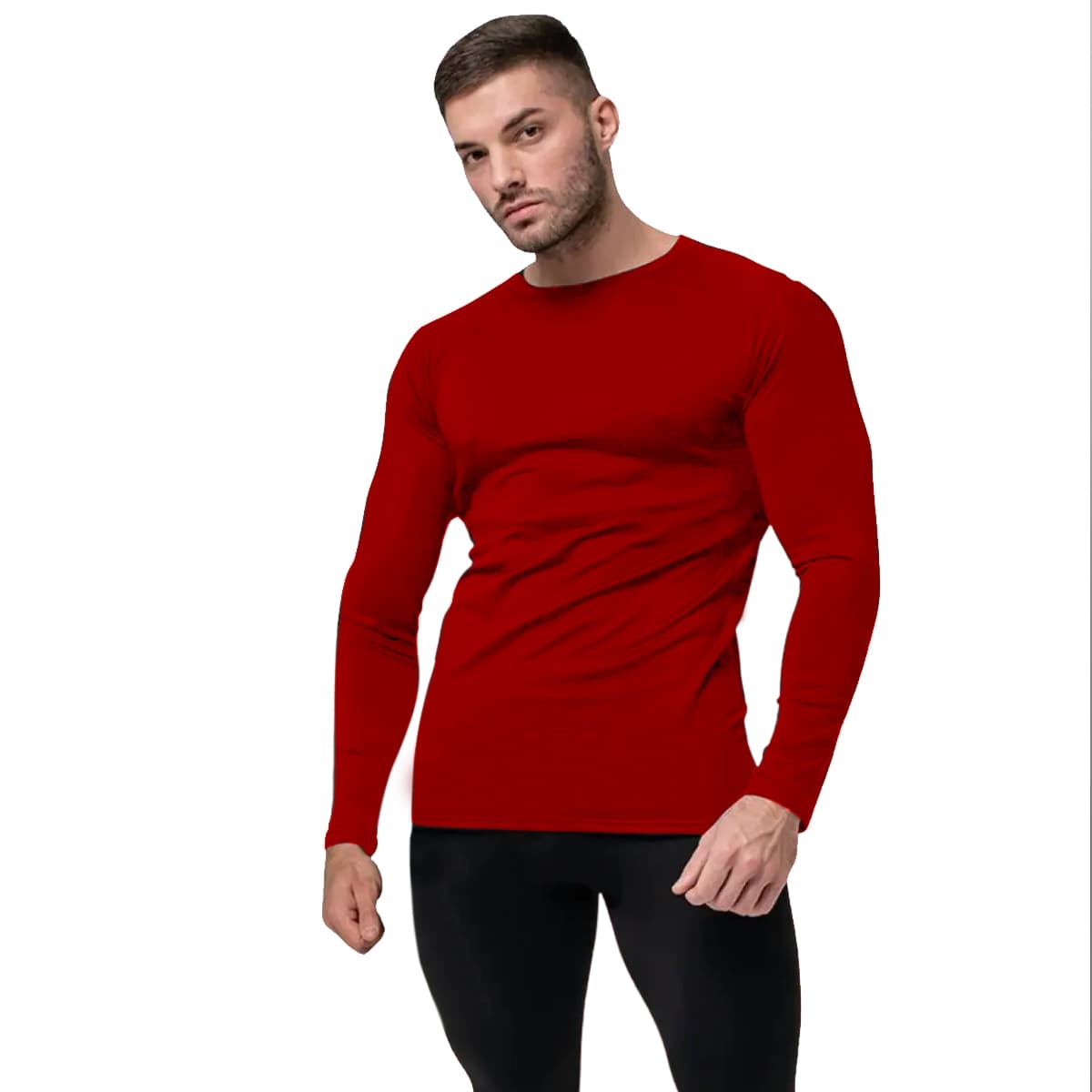 Camisa Térmicas Masculina Uv50+ Poliamida Vermelho