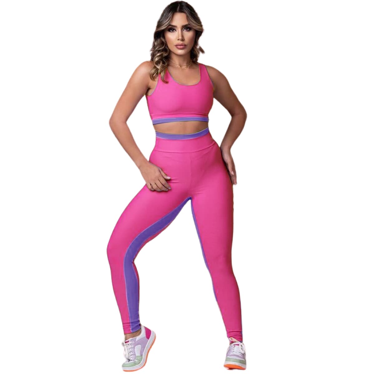 Conjunto Poliamida Pink/Lilas - REF 73