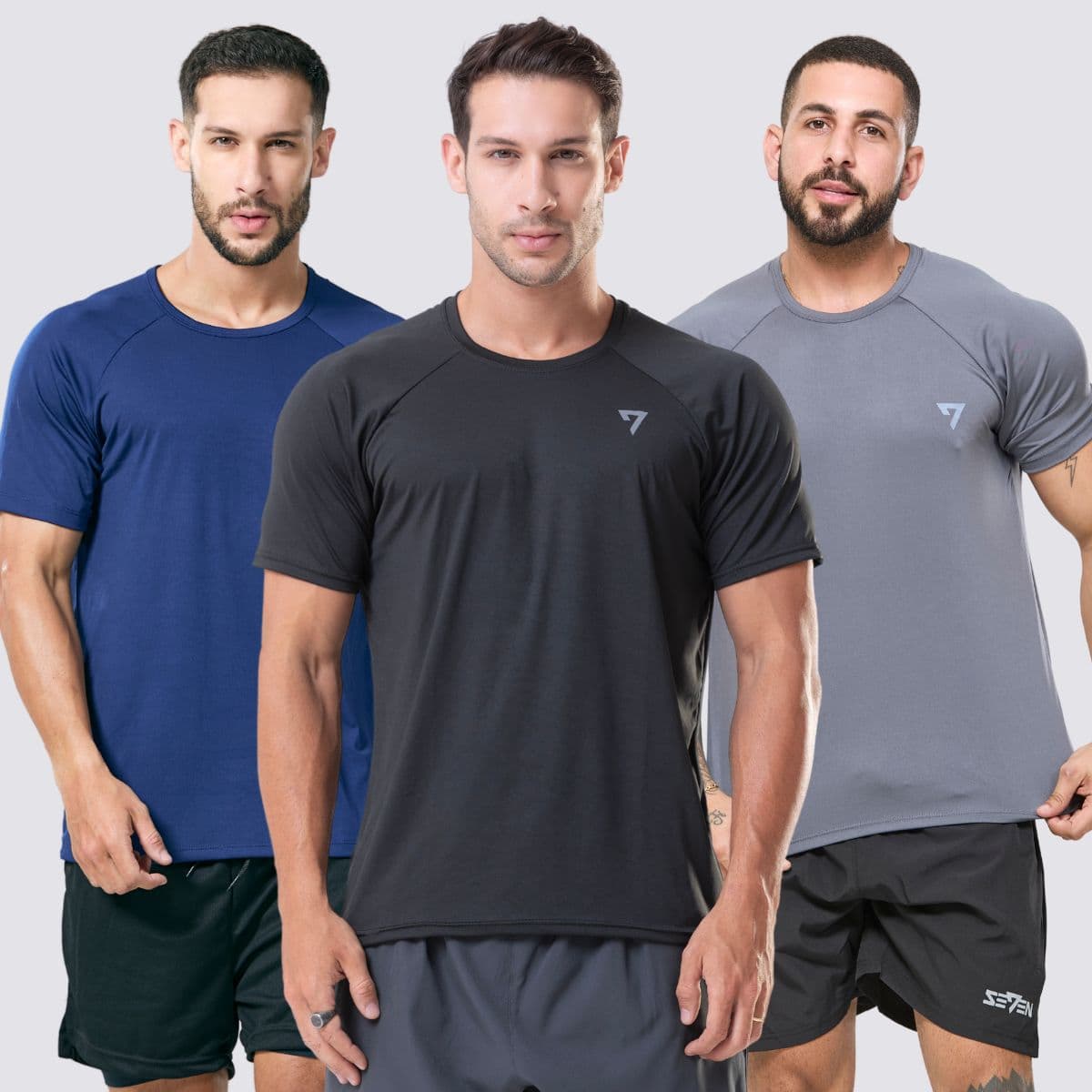 Kit 3 Camisetas Dry Fit UV Seven Line