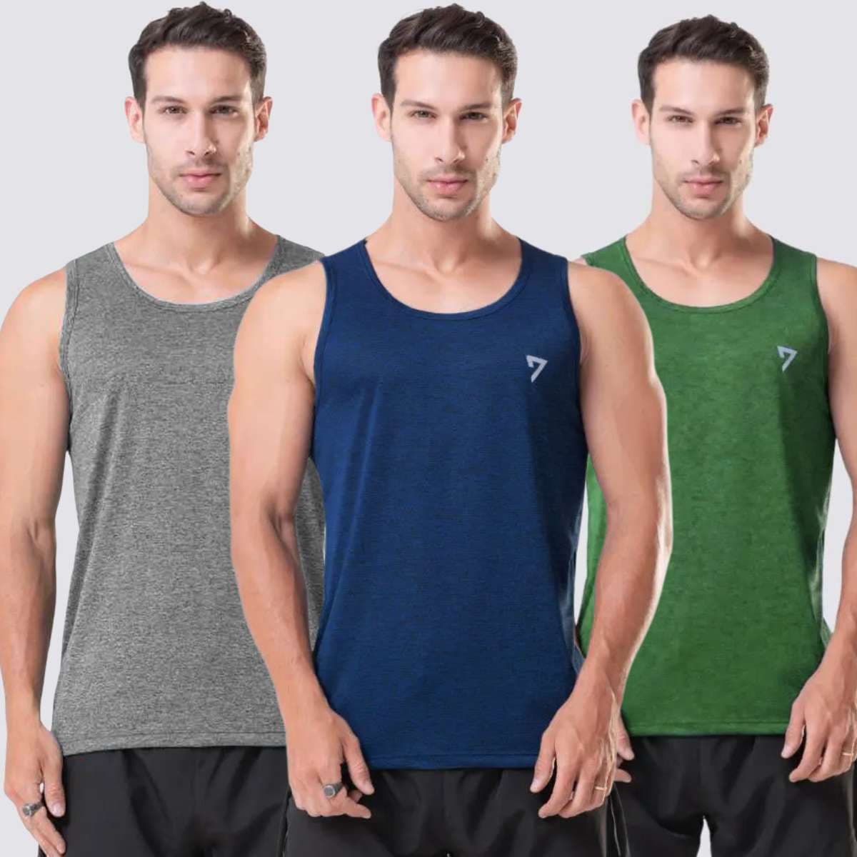 Kit 3 Regatas Dry Fit Seven Line