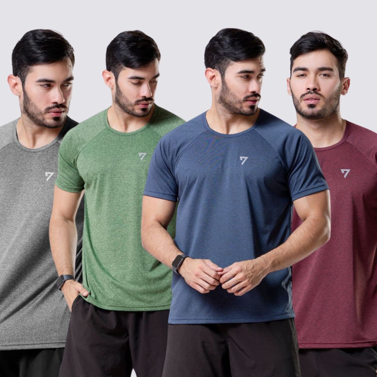 Kit 4 Camisetas Dry Fit Seven Line