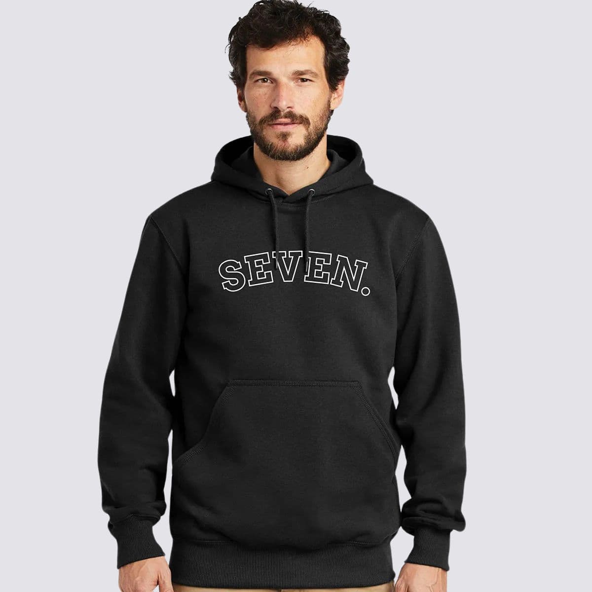 Moletom Estampado Canguru Preto com Capuz College
