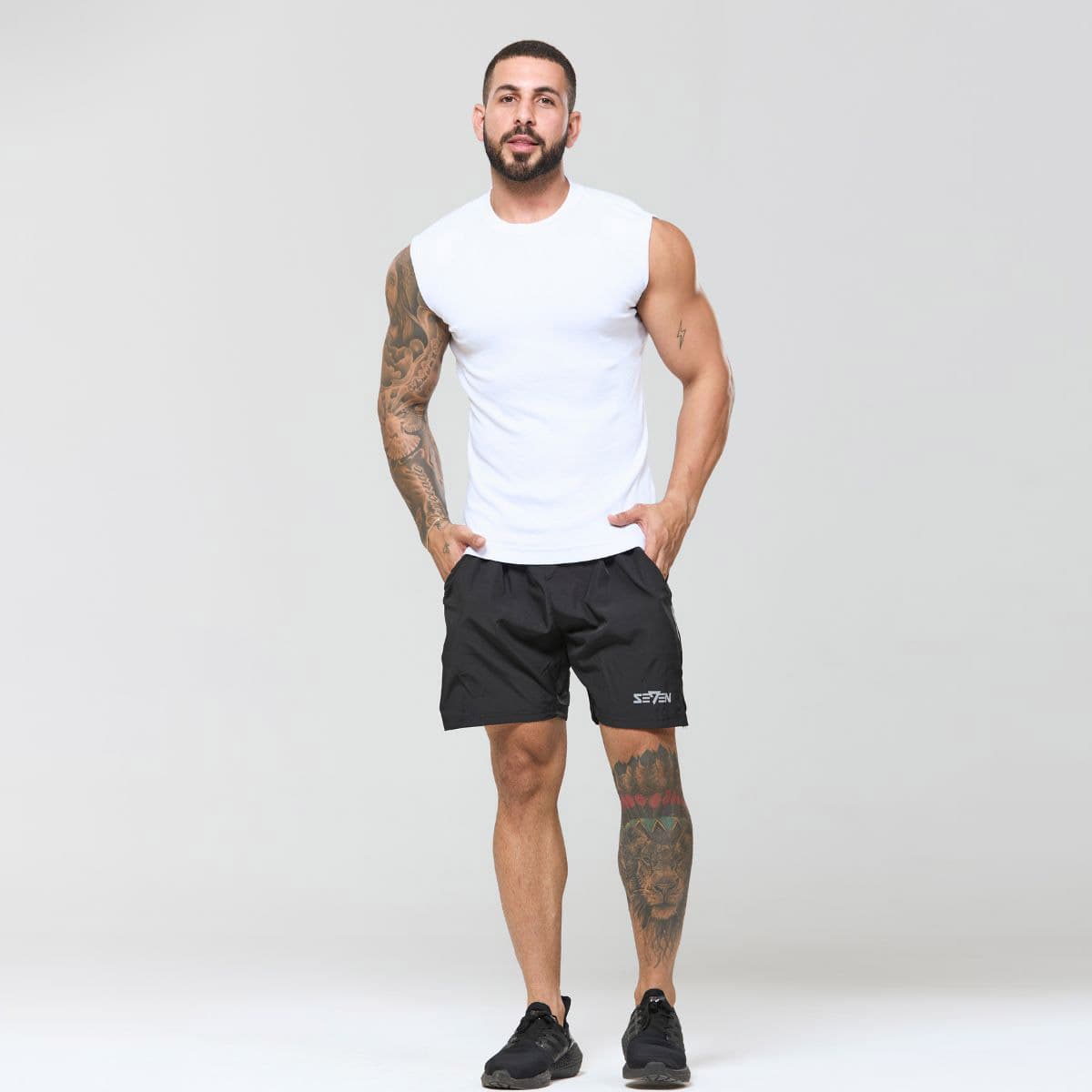 Regata Machão Canelada Branco Masculina Seven Line