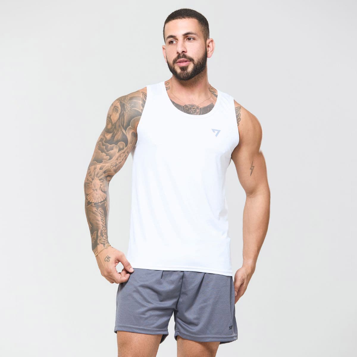 Regata Masculina Dry Fit UV Protect Branco