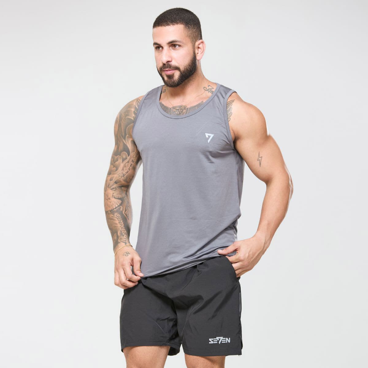 Regata Masculina Dry Fit UV Protect Cinza