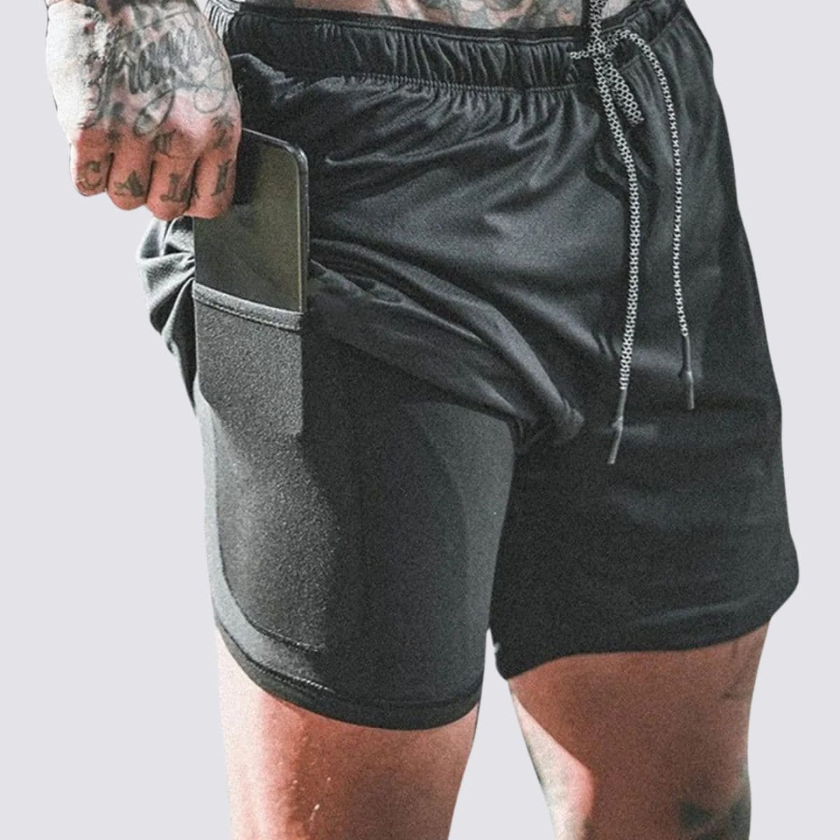 Short 2x1 Dry-FIt de Compressão Seven Line Preto